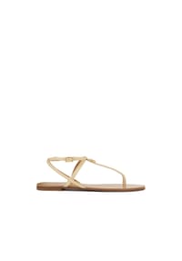 Kazar - Flache Sandalen aus Leder - Creme