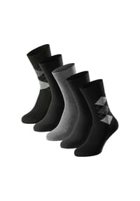 SCHIESSER - Herren Socken, 5er Pack - "Bluebird", Baumwoll-Mix, uni/gemustert - Blau/gemustert
