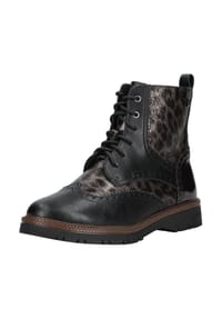 s.Oliver - Lederimitat/Textil Stiefelette - Leopard