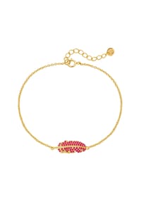 GLANZSTÜCKE MÜNCHEN - Damen Armband aus 925/- Sterling Silber in Gelbgold mit Zirkonia - gelbgold