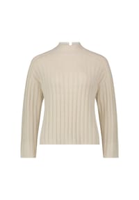 zero - Strickpullover mit Stehkragen - Cream