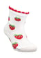 ROGO Socken von ROGO im 3er Pack Erdbeeren mit farbigem Kräuselrand Bild 4