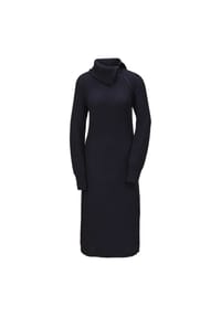 GOLDNER - Kurzgröße:  Strickkleid mit asymmetrischem Kragen - beere