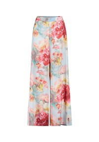 Vera Mont - Marlene-Hose mit Blumenprint - Blue/Rosé