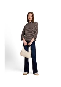 TOM TAILOR - Shirt, 7/8-Arm, für Damen - 40840 BROWN WHITE