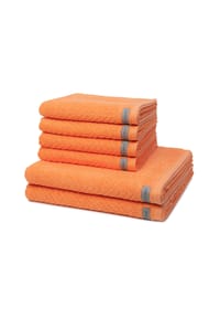 ROSS® 4 X Handtuch 2 X Duschtuch im Set Smart - Smart - Aprikose