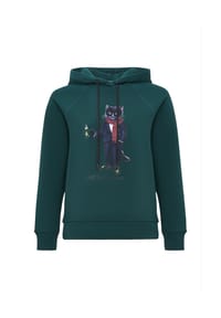 CAT by manii'ta lacitta - Grüner Kapuzenpullover Neujahrskatze - grün