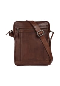 SPIKES & SPARROW® - Umhängetasche Echt Leder - cognac