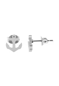 Adelia's - Adelia's Damen Ohrstecker aus Edelstahl mit Anker - silber