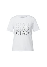 comma, - T-Shirt, Strass, für Damen - 01D1 WHITE