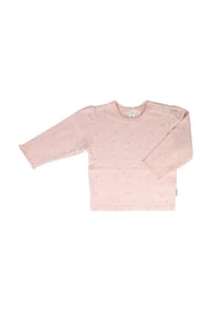 maximo® - BABY GIRL-Shirt, AOP Blumen Langarm, Schulterverschluss - blassrosa-blümchen