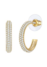 YOKOAMii - Damen Ohrringe aus Messing in Gelbgold mit Zirkonia - gelbgold