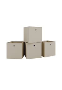 VCM. 4er Set Faltbox | Klappbox Stoff Kiste | Faltschachtel | Maße ca. H. 28 x B. 27 x T. 27 cm | Regalbox - Boxas - VCM Boxas - Blau