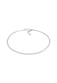 elli. - Fußschmuck Kordelkette Gliederkette Basic Layer 925 Silber - Silber
