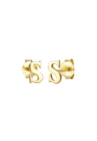 elli. - Ohrringe Stecker Buchstabe S Initialen Minimal 925 Silber - Gold