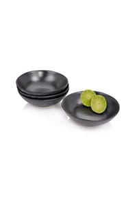 SÄNGER Steingut Geschirrserie Tombey - Tombey - Grau - Schalen Set 4-teilig