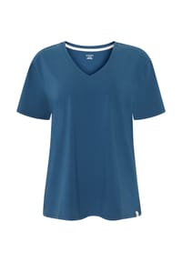JOCKEY® - Schlafanzug-Oberteil Cotton Stretch, V-Ausschnitt, für Damen - 402 IRON BLUE
