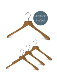 MAWA® Holzbügel Profi SV, Buche, 4-tlg - PROFI - Buche Natur