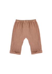 maximo® - GOTS BABY-Krempelhose Musselinstoff - altrosa