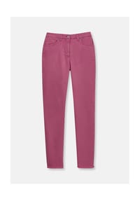 MADELEINE - Mid Waist Skinny-Hose mit Fransen - apfelgrün