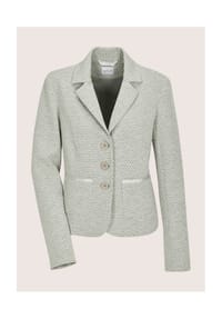 MADELEINE - Kurzblazer mit Wabenmuster - bleu / wollweiß