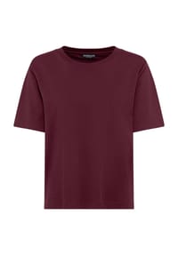 MANGUUN collection - T-Shirt, Baumwolle, für Damen - 1 BURGUNDY SOLID