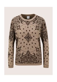 MADELEINE - Kaschmirpullover mit Paisley-Muster - cappuccino / braun