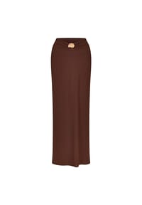 MODA MINX - Maxirock Nautilius Shell mit tollem Muschel-Accessoire - brown