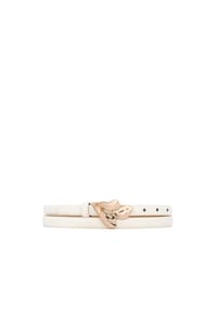 kazar - Schmaler Gürtel mit Schmuckschnalle - Off-white