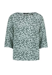 zero - Blusenshirt. mit Print. - Dark Green/Blue