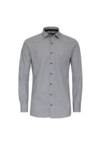 CASAMODA - Herren Businesshemd Print Comfort Fit - Olive
