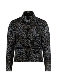 BETTY BARCLAY - Sweatjacke mit Stehkragen - Schwarz/Beige