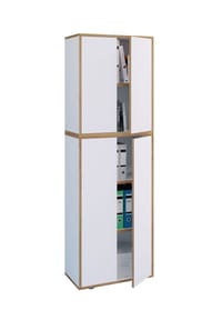 VCM. - Holz Büroschrank Ordner Aktenschrank Büromöbel Schrank Salia 5-fach Breite 60 cm Drehtüren - Anthrazit