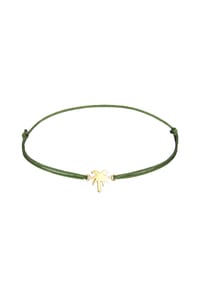 elli. - Armband Palme Beach Textilarmband 925 Silber - Grün