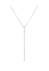 elli. PREMIUM - Halskette Y-Kette Süßwasserzuchtperlen Weiß 925 Sterling Silber - Gold