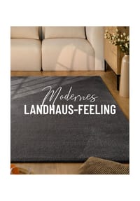 ESPRIT - Kurzflorteppich Vegas - - anthrazit grau