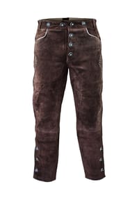 EDELNICE - Lange Lederhose - dunkelbraun