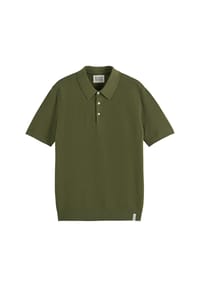 SCOTCH & SODA - Herren Poloshirt - Core Structured Knitted Regular Fit Polo, Kurzarm, Struktur, Knopfleiste, Baumwolle - Dunkelblau