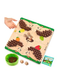 COFI - Japace Igel Spielzeug, Lernspiel, Brettspiel aus Holz - Braun 18,5 x 16,5 x 4,5 cm