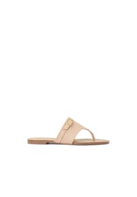 Kazar - Flache Flip-Flops aus Leder - Rosa