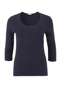 Street One - Shirt "Pania", 3/4-Ärmel, U-Ausschnitt, für Damen - 10000 WHITE