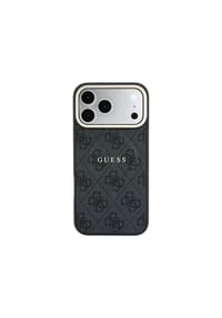 GUESS - Guess Embossed 4G kompatibel mit iPhone 18 Pro Max und 17 Pro - Schwarz