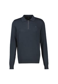 LERROS - Flexibles Langarmpolo aus Baumwollmix mit Rei§verschluss - CLASSIC NAVY