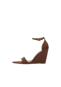 Kazar - Braune Ledersandalen mit Plateauabsatz - Braun