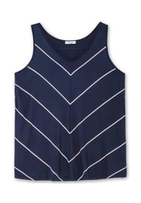 sheego - Longtop - tiefblau-gestreift