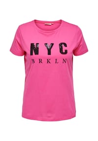 ONLY CARMAKOMA - T-Shirt GLAMMY Kurzarmshirt - pink