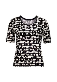 BETTY BARCLAY - T-Shirt, Halbarm, für Damen - 7898 BEIGE/BLACK