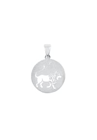 amor - Motivanhänger für Damen und Herren, Unisex, 925 Sterling Silber | Löwe - Silber