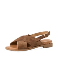 Tamaris - Veloursleder Sandalen - Dunkelbraun