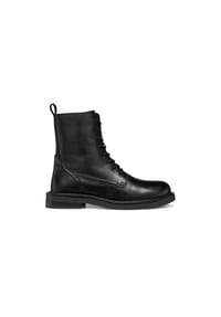 GEOX - Schnürstiefeletten, Blockabsatz, für Damen - C9999 BLACK
